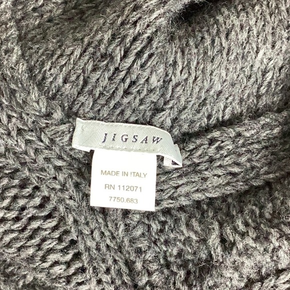 Jigsaw Roll Neck Cable Knit Poncho - Picture 8 of 10